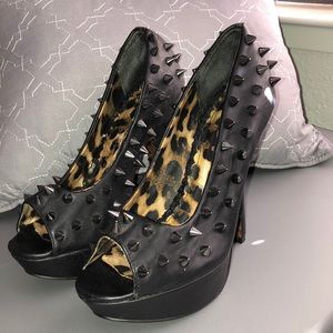 Bettie page spiked heels